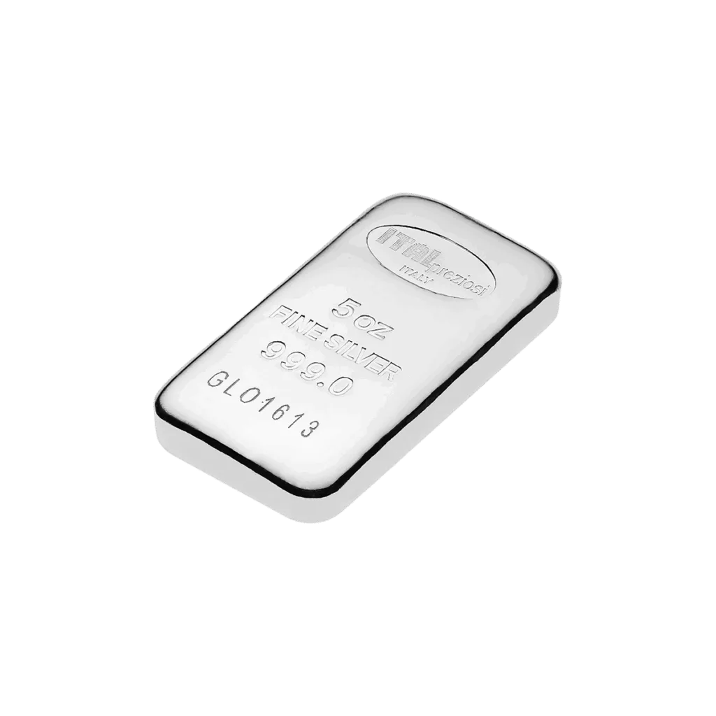 Lingotto Argento Puro 999.0 – 5oz Certificato